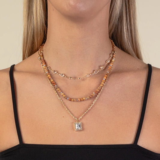 Dainty Necklace - Brown