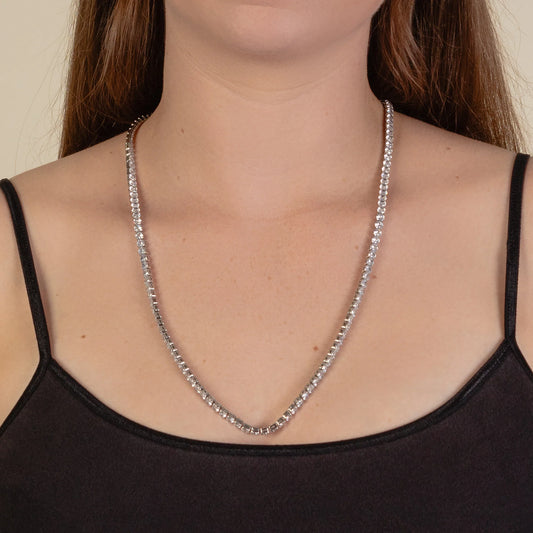 Crystal Necklace - Silver