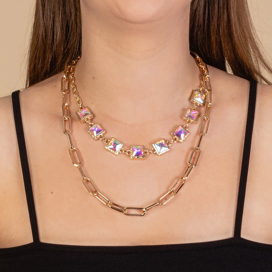 Crystal Necklace - White AB