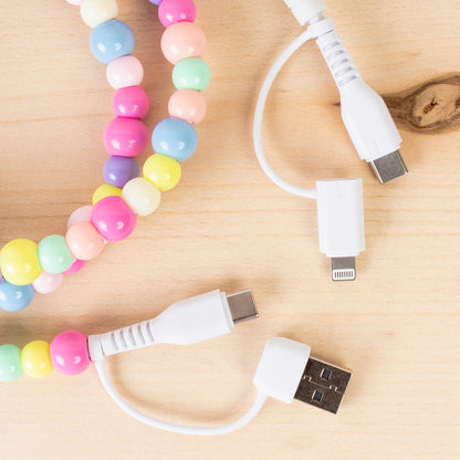 4-in-1 Beaded Charging Cable - Multi