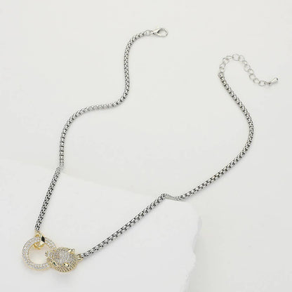 14K Gold Plated CZ Stone Paved Leopard Panther Head Pendant Necklace